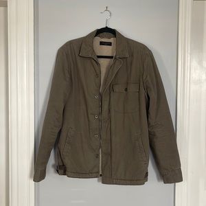 AllSaints Army Green Sherpa-lined jacket